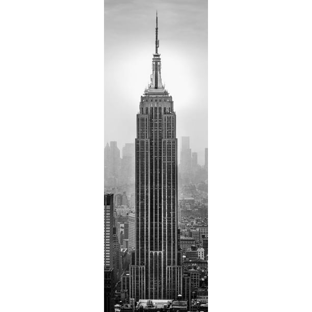 Picture Art Framed Print Empire State Building New York City Black & White 